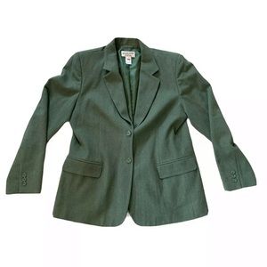 Pendleton Wool Green Blazer Jacket Womens 12